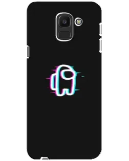Чехол для Samsung Galaxy J6 2018 (J600F) с картинкой «Among Us неон»