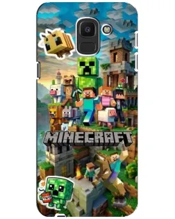 Чехол для Samsung Galaxy J6 2018 (J600F) с картинкой «Замок Minecraft»