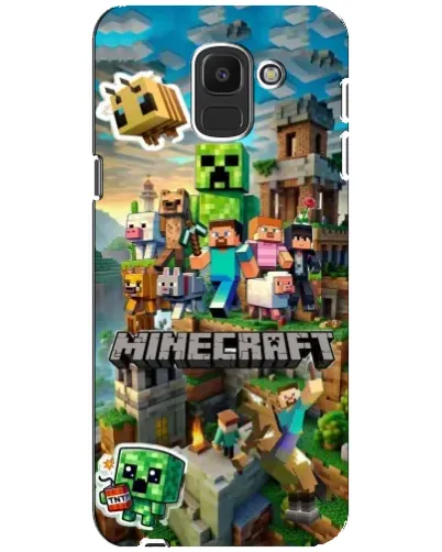 Чехол для Samsung Galaxy J6 2018 (J600F) с картинкой «Замок Minecraft»
