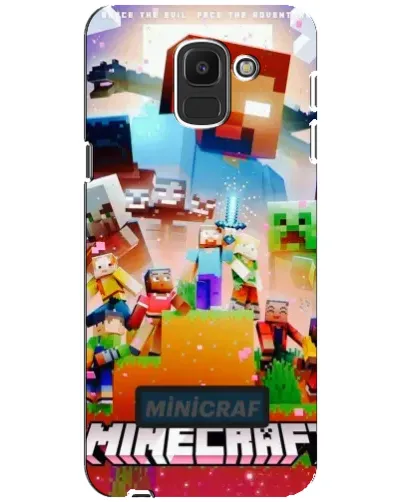Чехол для Samsung Galaxy J6 2018 (J600F) с картинкой «Minecraft герои игры»