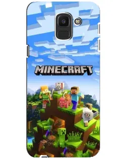 Чехол для Samsung Galaxy J6 2018 (J600F) с картинкой «Minecraft классический мир»