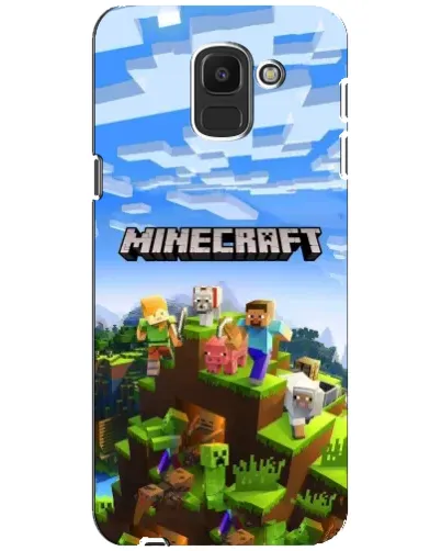 Чехол для Samsung Galaxy J6 2018 (J600F) с картинкой «Minecraft классический мир»