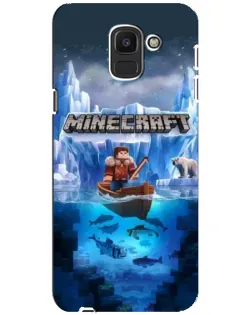 Чехол для Samsung Galaxy J6 2018 (J600F) с картинкой «Minecraft ледяной мир»
