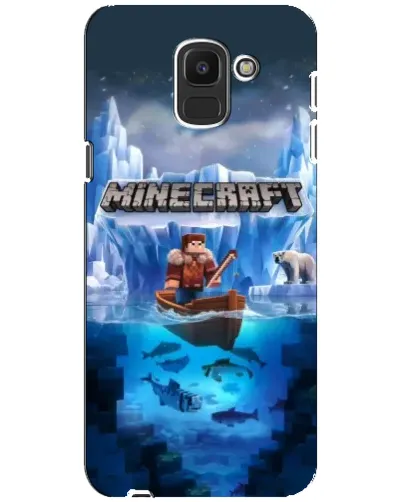 Чехол для Samsung Galaxy J6 2018 (J600F) с картинкой «Minecraft ледяной мир»