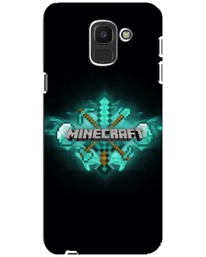 Чехол для Samsung Galaxy J6 2018 (J600F) с картинкой «Minecraft Diamond лого»