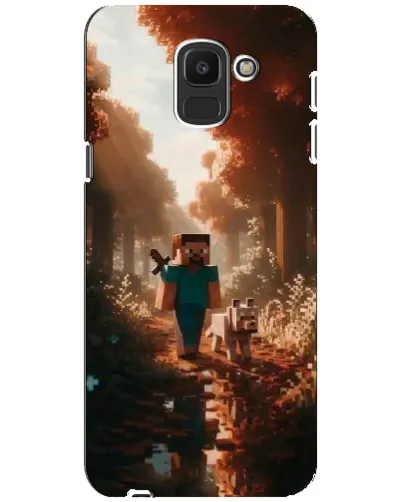 Чехол для Samsung Galaxy J6 2018 (J600F) с картинкой «Стив в лесу»