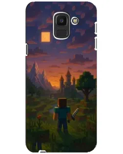 Чехол для Samsung Galaxy J6 2018 (J600F) с картинкой «Стив у башни»