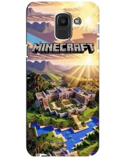 Чехол для Samsung Galaxy J6 2018 (J600F) с картинкой «Minecraft панорама»