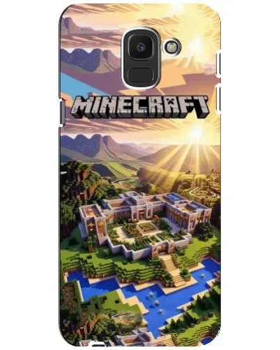 Чехол для Samsung Galaxy J6 2018 (J600F) с картинкой «Minecraft панорама»