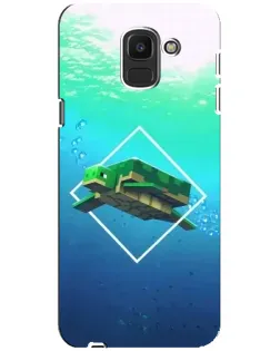 Чехол для Samsung Galaxy J6 2018 (J600F) с картинкой «Черепаха Minecraft»