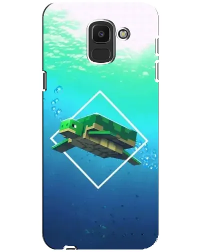 Чехол для Samsung Galaxy J6 2018 (J600F) с картинкой «Черепаха Minecraft»