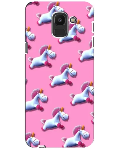 Чохол для Samsung Galaxy J6 2018 (J600F) з картинкою «Єдинороги на рожевому»