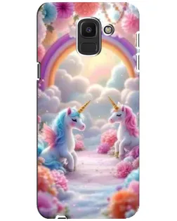 Чохол для Samsung Galaxy J6 2018 (J600F) з картинкою «Веселка і єдинороги» Чохол для Samsung Galaxy J6 2018 (J600F) з картинкою «Веселка і єдинороги»