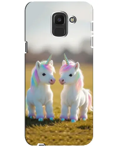 Чохол для Samsung Galaxy J6 2018 (J600F) з картинкою «Пара єдинорогів»