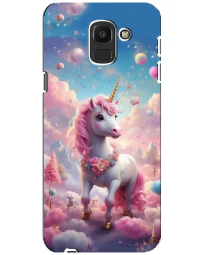 Чохол для Samsung Galaxy J6 2018 (J600F) з картинкою «Єдиноріг серед хмар»