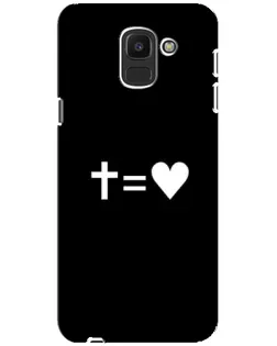 Чохол для Samsung Galaxy J6 2018 (J600F) з картинкою «Хрест та Серце»