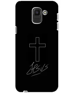 Чехол для Samsung Galaxy J6 2018 (J600F) с картинкой «Графический крест Jesus»