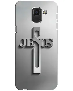 Чехол для Samsung Galaxy J6 2018 (J600F) с картинкой «Металлический крест Jesus»