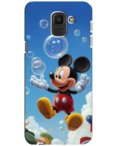 Чехол для Samsung Galaxy J6 2018 (J600F) с картинкой «Mickey и мыльные пузыри»
