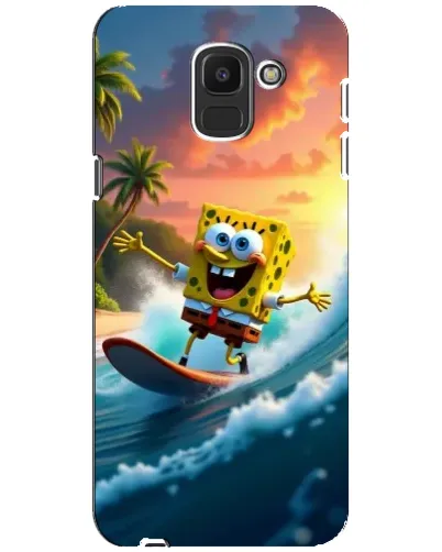 Чохол для Samsung Galaxy J6 2018 (J600F) з картинкою «Губка Боб серфінгіст» Чохол для Samsung Galaxy J6 2018 (J600F) з картинкою «Губка Боб серфінгіст»