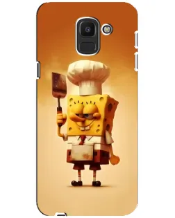 Чохол для Samsung Galaxy J6 2018 (J600F) з картинкою «Губка Боб кухар»