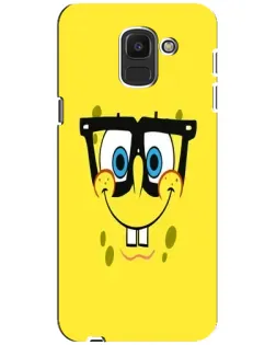 Чехол для Samsung Galaxy J6 2018 (J600F) с картинкой «Минималистичный Спанч Боб»