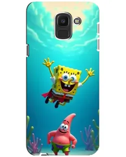Чехол для Samsung Galaxy J6 2018 (J600F) с картинкой «Спанч Боб под водой»
