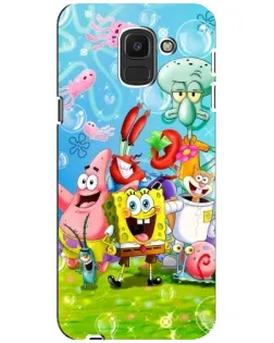 Чехол для Samsung Galaxy J6 2018 (J600F) с картинкой «Губка Боб и друзья»