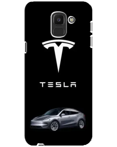 Чехол для Samsung Galaxy J6 2018 (J600F) с картинкой «Tesla Model Y»