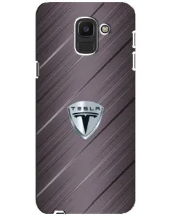 Чехол для Samsung Galaxy J6 2018 (J600F) с картинкой «Металлическая текстура Tesla»