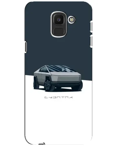 Чехол для Samsung Galaxy J6 2018 (J600F) с картинкой «Серебристый Cybertruck Tesla»