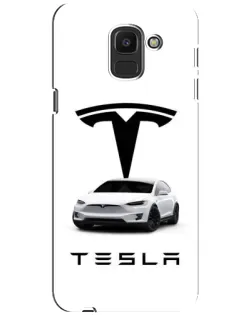 Чехол для Samsung Galaxy J6 2018 (J600F) с картинкой «Tesla White Style»