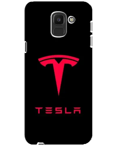 Чехол для Samsung Galaxy J6 2018 (J600F) с картинкой «Tesla Red Logo»