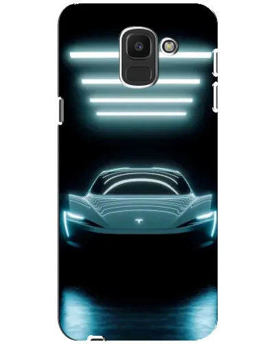 Чехол для Samsung Galaxy J6 2018 (J600F) с картинкой «Tesla в неоне»
