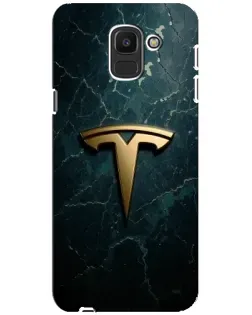 Чехол для Samsung Galaxy J6 2018 (J600F) с картинкой «Мраморная Tesla Gold»