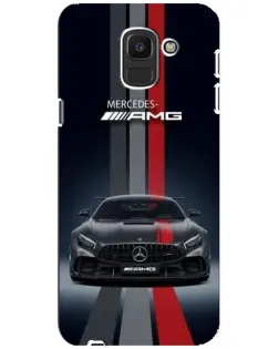 Чохол для Samsung Galaxy J6 2018 (J600F) з картинкою «Mercedes — білий карбон»