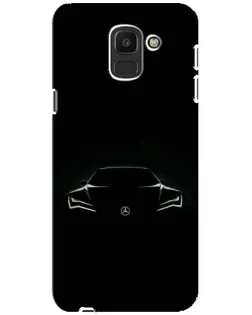 Чохол для Samsung Galaxy J6 2018 (J600F) з картинкою «Mercedes — силует авто»