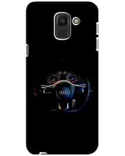 Чохол для Samsung Galaxy J6 2018 (J600F) з картинкою «Салон Audi — кермо»
