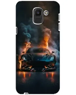 Чехол для Samsung Galaxy J6 2018 (J600F) с картинкой «Lamborghini дымная эстетика»