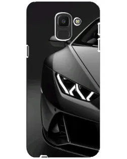 Чехол для Samsung Galaxy J6 2018 (J600F) с картинкой «Lamborghini фары детализация»