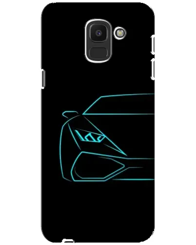 Чехол для Samsung Galaxy J6 2018 (J600F) с картинкой «Голубой силуэт Lamborghini» Чехол для Samsung Galaxy J6 2018 (J600F) с картинкой «Голубой силуэт Lamborghini»