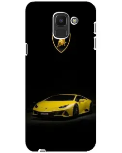 Чехол для Samsung Galaxy J6 2018 (J600F) с картинкой «Lamborghini желтый акцент»