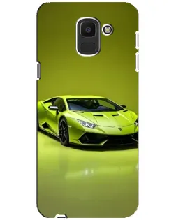 Чехол для Samsung Galaxy J6 2018 (J600F) с картинкой «Салатовый Lamborghini Huracan»
