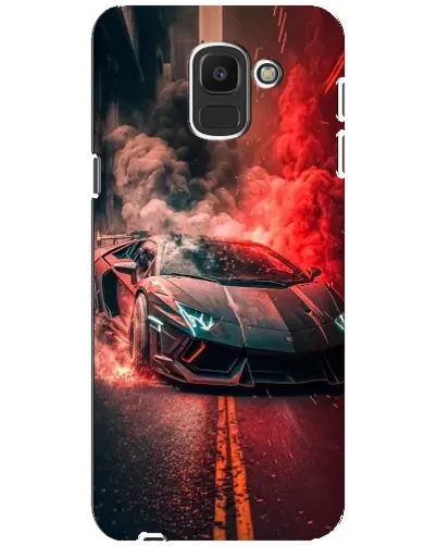 Чехол для Samsung Galaxy J6 2018 (J600F) с картинкой «Lamborghini красный дым» Чехол для Samsung Galaxy J6 2018 (J600F) с картинкой «Lamborghini красный дым»