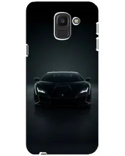 Чехол для Samsung Galaxy J6 2018 (J600F) с картинкой «Черный Lamborghini Aventador»