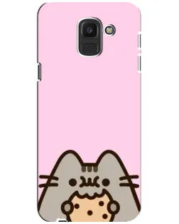 Чохол для Samsung Galaxy J6 2018 (J600F) з картинкою «Pusheen та печиво»