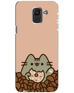 Чохол для Samsung Galaxy J6 2018 (J600F) з картинкою «Кавовий Пушин» Чохол для Samsung Galaxy J6 2018 (J600F) з картинкою «Кавовий Пушин»