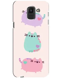 Чохол для Samsung Galaxy J6 2018 (J600F) з картинкою «Pusheen тріо» Чохол для Samsung Galaxy J6 2018 (J600F) з картинкою «Pusheen тріо»