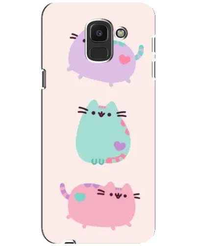 Чохол для Samsung Galaxy J6 2018 (J600F) з картинкою «Pusheen тріо» Чохол для Samsung Galaxy J6 2018 (J600F) з картинкою «Pusheen тріо»