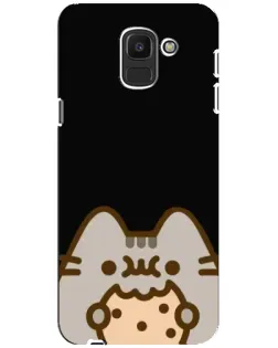 Чохол для Samsung Galaxy J6 2018 (J600F) з картинкою «Пушин на чорному»